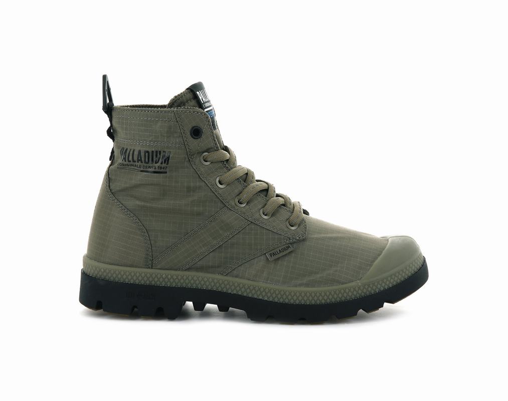 Palladium Pampa Lite+ Vapor Wp+ Mens Waterproof Boots Green Australia [LKOVHM-425]